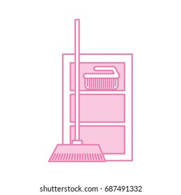house broom with case