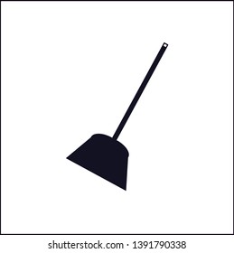 House Broom Icon Symbol Vector