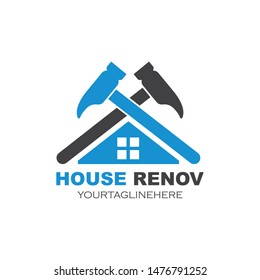 house build and renovation logo icon vector illustration design