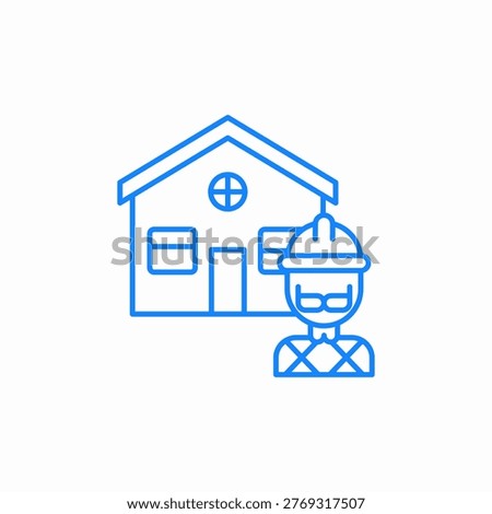 house builder icon sign vector