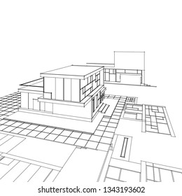 house building, 3d illustration