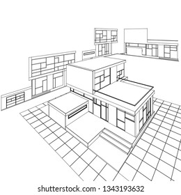 house building, 3d illustration