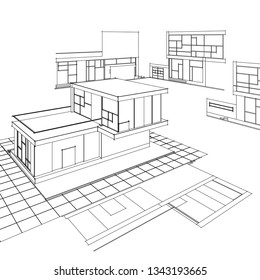 house building, 3d illustration