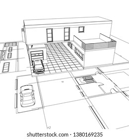 house building, 3d illustration