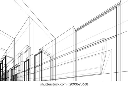 ilustración vectorial de traza 3d