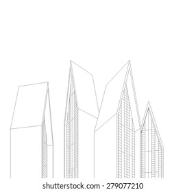House building. Architectural background