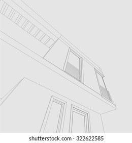 house building architectural drawing