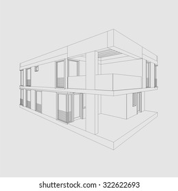 house building architectural drawing
