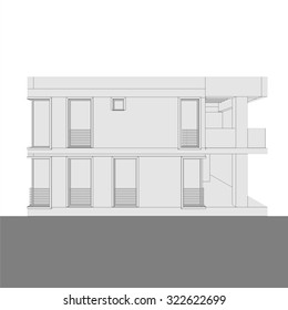 house building architectural drawing
