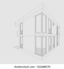house building architectural drawing