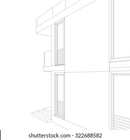 house building architectural drawing