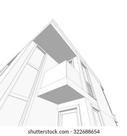 house building architectural drawing