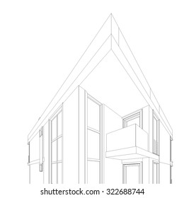 house building architectural drawing