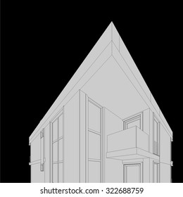 house building architectural drawing