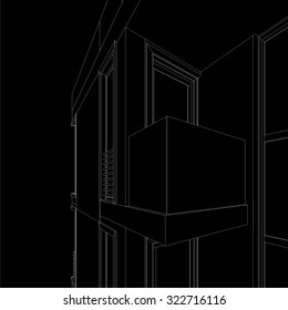 house building architectural drawing