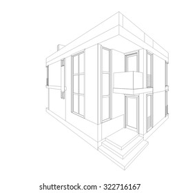 house building architectural drawing
