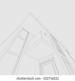 house building architectural drawing