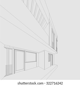 house building architectural drawing