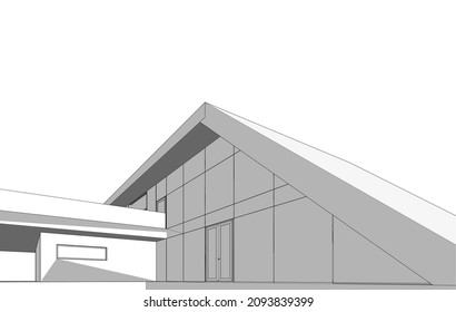 ilustración vectorial de la arquitectura del edificio de viviendas