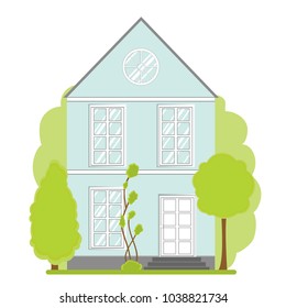 House. Building. Architecture. Structure. Trees. Window. Walls. Cottage. Housing. Exterior.