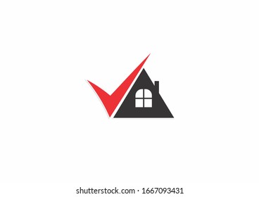 House Building With Check Symbol Vector