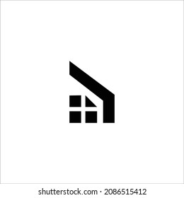 House building concept logo illustration.