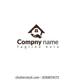 Plantilla de vectores inmobiliarios de construcción del logotipo de diseño del edificio de viviendas