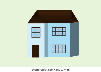 house building design on green background