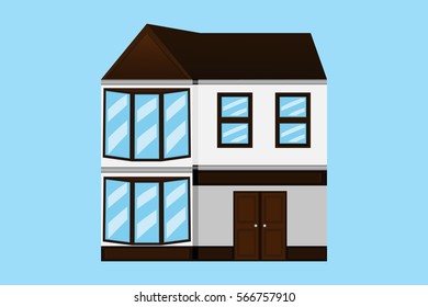 house building design.vector and illustration