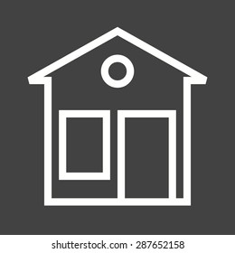 House, building, exterior icon vector image. Can also be used for construction, interiors and building. Suitable for use on web apps, mobile apps and print media.