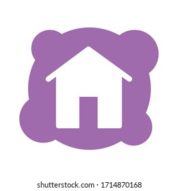 house building facade block style icon vector illustration design