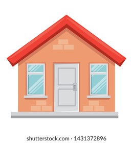 house building facade isolated icon