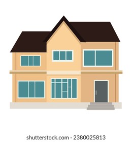 House building in flat style design - Vector