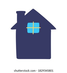 house building front facade icon vector illustration design