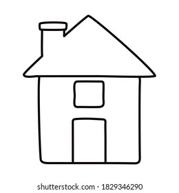 Fassadenvorderseite des Hauses, Vektorgrafik-Design