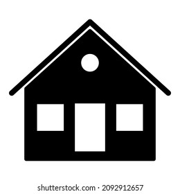 House Building Home Flat Icon Isolated On White Background