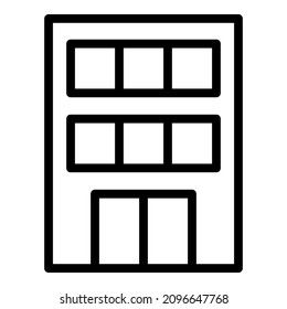 House Building Home Flat Icon Isolated On White Background