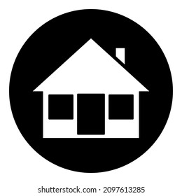 House Building Home Flat Icon Isolated On White Background