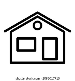 Icono plano de la casa de la casa aislado en fondo blanco