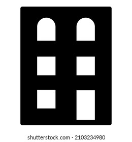 House Building Home Flat Icon Isolated On White Background