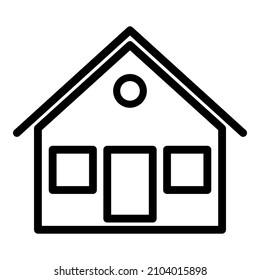 House Building Home Flat Icon Isolated On White Background
