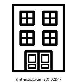 House Building Home Flat Icon Isolated On White Background