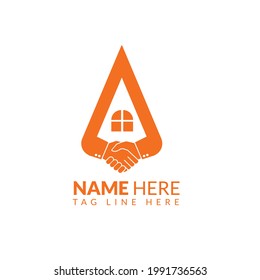 House building home real estate logo design Royalty Free Vector Image