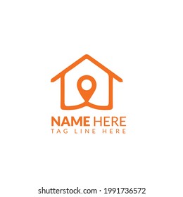 House building home real estate logo design Royalty Free Vector Image