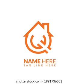 House Building Home Real Estate Logo Design Royalty Free Vector Image