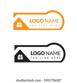 House Building Home Real Estate Logo Design Royalty Free Vector Image