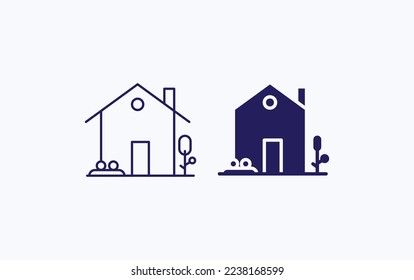 House building, home vector illustration icon