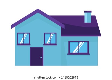 house building icon cartoon vector illustration graphic design
