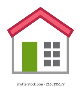 House Building Icon Flat Design. House Emoji Isolated On White Background