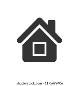 House building icon in flat style. Home apartment vector illustration on white isolated background. House dwelling business concept.